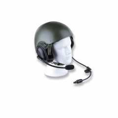 Combat vehicle crewman helmet headset