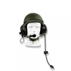 Combat vehicle crewman helmet headset